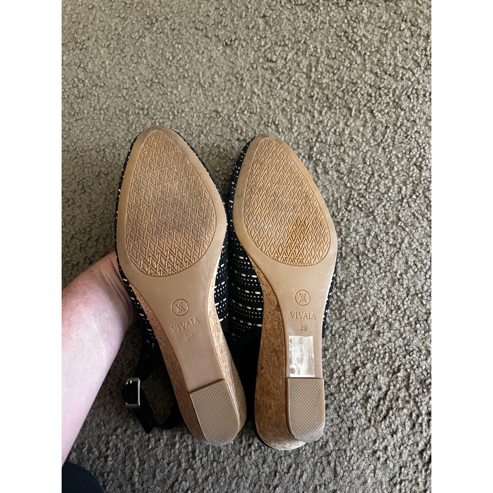 Vivaia Tamia wedge sandal Women Knit Cork Slingback Wedge Sandals Size 39 - Picture 7 of 10